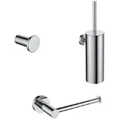 Regn Accessoireset Toilet - Chroom - Messing - Accessoires, Toilet accessoires, Toilet accessoires sets - 8720297698460