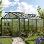 GFP 235 x 460 cm Tuinkas, Standaard Aluminium (natuur)