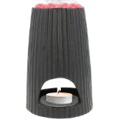 Scentchips Rib Rond Waxbrander - Geurbrander - Oliebrander - Wax Melts Brander - Aromabrander - Ook Geschikt Voor Essentiële Oliën - Geurolie - Waxmelts - Brons