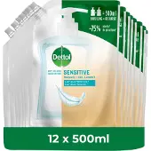 Dettol - Handzeep - Antibacterieel - Navulling Sensitive - 12x 500ML - Voordeelverpakking