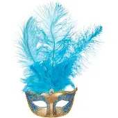 Coppens Venetiaans met veer aqua |