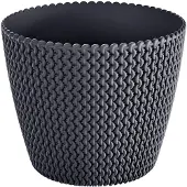 Prosperplast Bloempot - antraciet - buiten - D30 x H25cm - kunststof - Plantenpotten