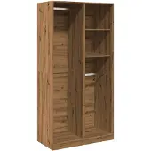 vidaXL Kledingkast 100x50x200 cm bewerkt hout artisanaal eikenkleurig