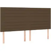 vidaXL Hoofdbord donkerbruin 160x5x118/128 cm stof