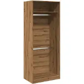 vidaXL Garderobekast Artisan-eikenhout, 80x50x200 cm, houtvezel