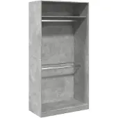 vidaXL Garderobekast, betonkleur, 100x50x200 cm, houtvezelplaat