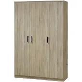 Interiax Kledingkast 'Lucas' 3-Deurs Sonoma Eik (184x120x52)