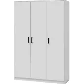 Interiax Kledingkast 'Lucas' 3-Deurs Wit (184x120x52)
