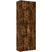 vidaXL Opbergkast 80x42,5x225 cm bewerkt hout gerookt eikenkleur