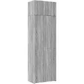 vidaXL Opbergkast 70x42,5x225 cm bewerkt hout grijs sonoma eikenkleur