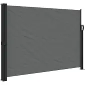 vidaXL Uitschuifbaar zijluifel antraciet 140x500 cm