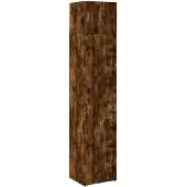 vidaXL Opbergkast smal 45x42,5x225 cm bewerkt hout gerookt eikenkleur