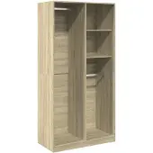 vidaXL Kledingkast 100x50x200 cm bewerkt hout sonoma eikenkleurig