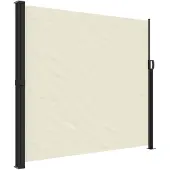vidaXL Windscherm uittrekbaar 180x500 cm crèmekleurig