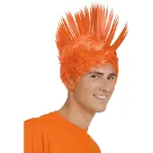 Folat pruik Mowhawk polyester oranje one-size