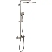 Blaufoss Nola 300 opbouw regendoucheset thermostatische kraan Brushed CoolMetal