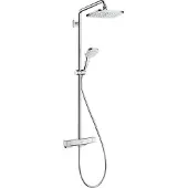 Hansgrohe Croma Select E opbouw regendouche met thermostaat waterbesparend chroom