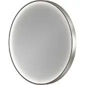 Balmani Secret rond badkamerspiegel Brushed Gunmetal Ø 60 cm met spiegelverlichting en anti-damp