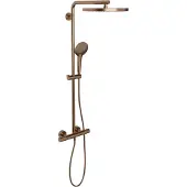 Blaufoss Nola 300 opbouw regendoucheset thermostatische kraan Brushed Rosegold