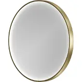 Balmani Secret rond badkamerspiegel Brushed Champagne Gold Ø 60 cm met spiegelverlichting en anti-damp