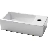 Luca Varess Cubic handenwasser 36,5 x 18 cm mat witte porselein