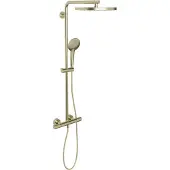 Blaufoss Nola 300 opbouw regendoucheset thermostatische kraan Brushed Champagne Gold
