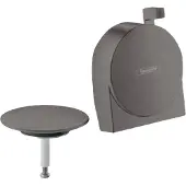 Hansgrohe Exafill S afbouwdeel S badvul-, overloop- en afvoergarnituur, Brushed Black Chrome