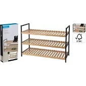 Relaxwonen - Schoenenrek - industrieel - FSC-gecertificeerd bamboe