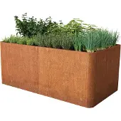 PRIMEYARD 146 x 80 x 80 cm Moestuinbak, cortenstaal, roest look
