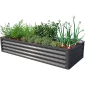 PRIMEYARD 180 x 75 x 35 cm Moestuinbak, staal, antraciet