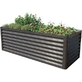 PRIMEYARD 180 x 75 x 60 cm Moestuinbak, staal, antraciet