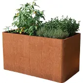 PRIMEYARD 146 x 80 x 60 cm Moestuinbak, cortenstaal, roest look