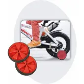 Voltano Zijwieltjes – Rood – 12-20 Inch