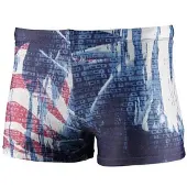 Beco zwemboxer donkerblauw/rood/wit polyamide/elastaan