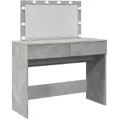 vidaXL Kaptafel met LED-verlichting 100x40x120 cm betongrijs