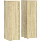 vidaXL Plantenstandaards 2 st 25x25x80 cm bewerkt hout sonoma eiken
