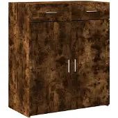 vidaXL Dressoir 80x42,5x93 cm bewerkt hout gerookt eikenkleurig