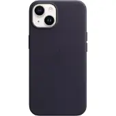 Apple iPhone 14 Back Cover met MagSafe Leer Inkt