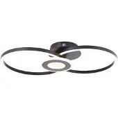 Brilliant Plafondlamp Bray rond zwart