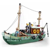 Sluban Model Bricks Vissersboot Ellie bouwspeelgoed kinderen vanaf 8 jaar – Constructiespeelgoed modelbouw vissersboot – bouwdoos met 610 bouwstenen en 3 minifiguren – M38-B1119