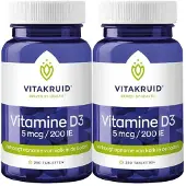Vitakruid 2x Vitamine D3 - 5 Mcg 240 Tabletten