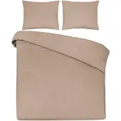 DoubleDry Dekbedovertrek 100% natuurlijk katoen eenpersoons 140x200/220 cm + 1