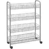 Metaltex Badkamer-/keukentrolley Snello, 84x56 cm, staal, wit