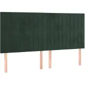 vidaXL Hoofdbord donkergroen 160x5x118/128 cm fluweel