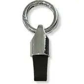 OEM Luxe Sleutelhanger, Leren & Metaal Sleutelhanger, Kunstleer, Zwart - Zilver
