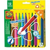 SES Creative 14696, 12 stuks, Meerkleurig, Vanaf 3 jaar, Met balpunt, Karton, Geschikt voor kinderen