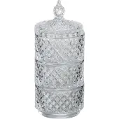 J-Line voorraadpot 3 Lagen - glas - transparant