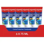 Colgate Maximum Caries Protection tandpasta 6 x 75ml - Tegen gaatjes - Voordeelverpakking