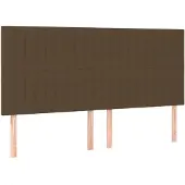 vidaXL Hoofdbord donkerbruin 200x5x118/128 cm stof