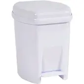 Eda Power Tower pedaalemmer rechthoekig 6 liter met binnenemmer wit